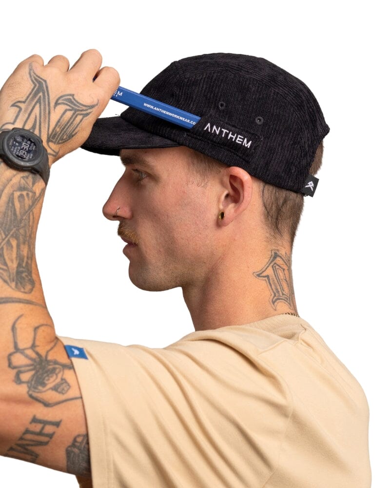 Cordory 5 Panel Hat - Black - Image 2