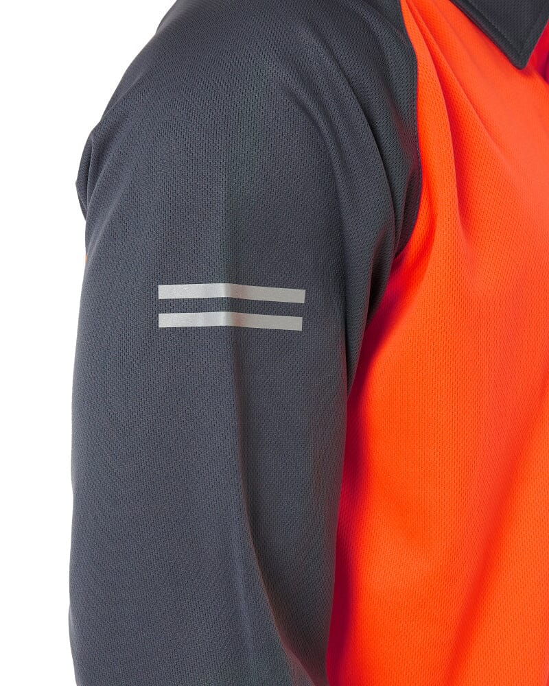 Hi Flow Performance Polo LS - Hi Vis Orange - Image 6