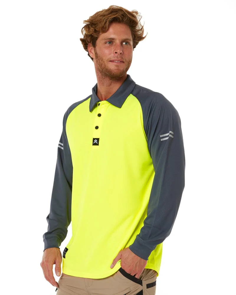 Hi Flow Performance Polo LS - Hi Vis Yellow - Image 3