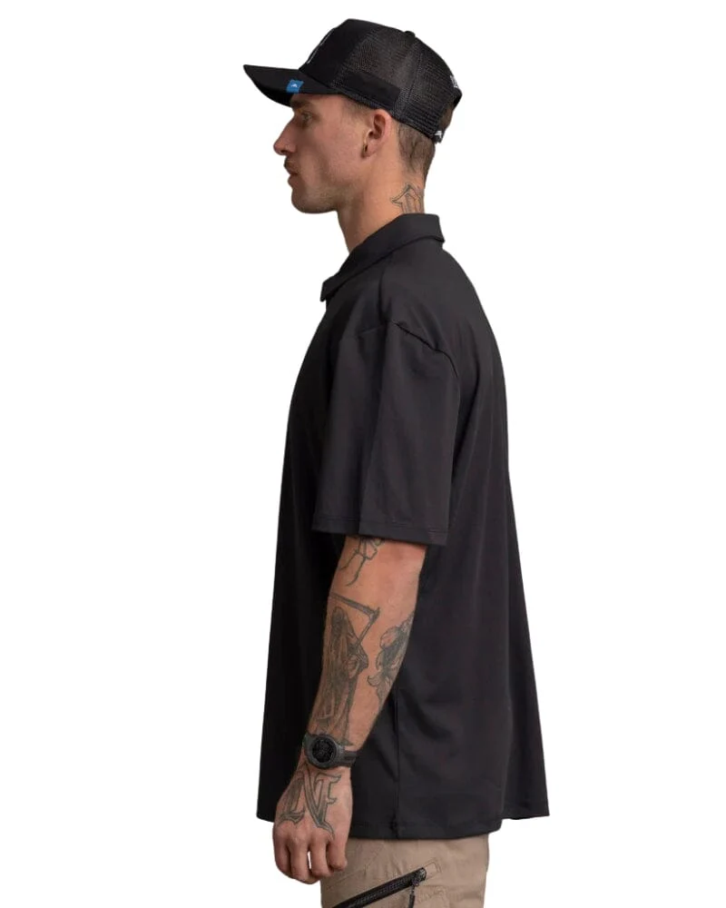 Lightweight Performance Polo - Black - Image 3