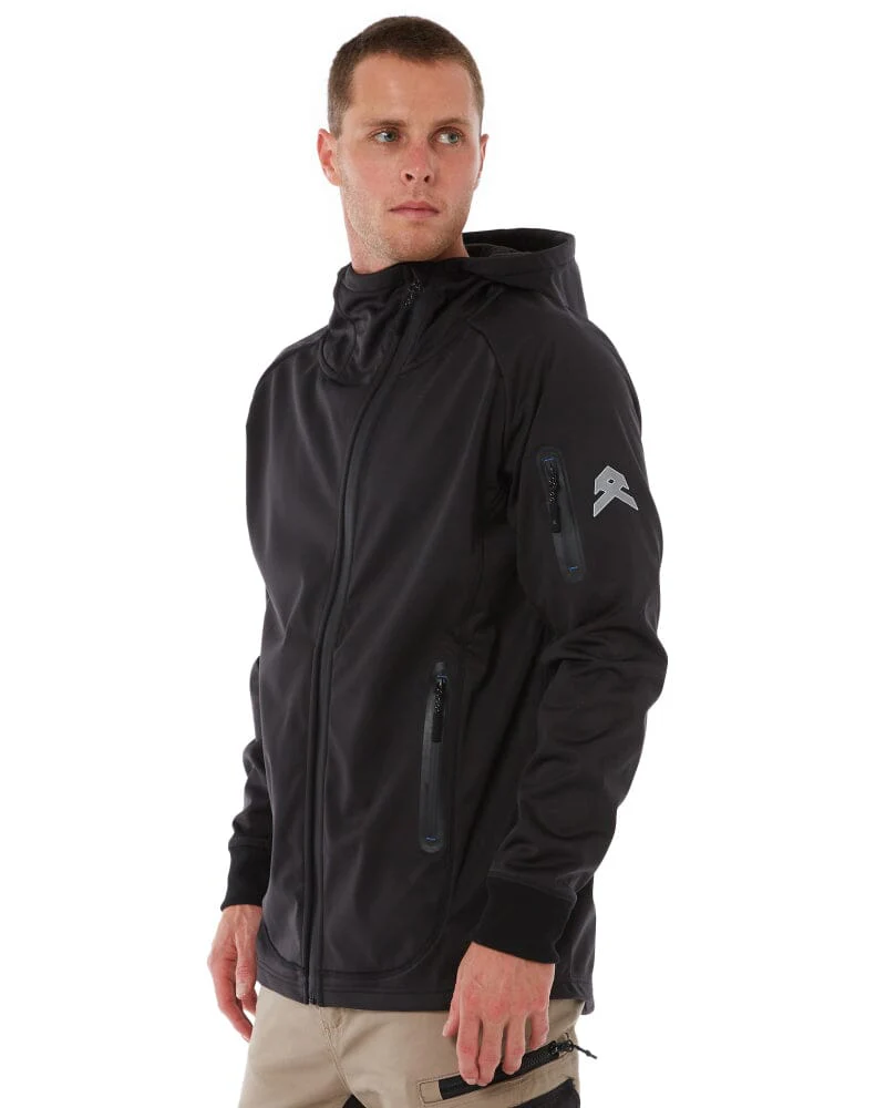 Tech Stretch Soft Shell Jacket - Black - Image 3