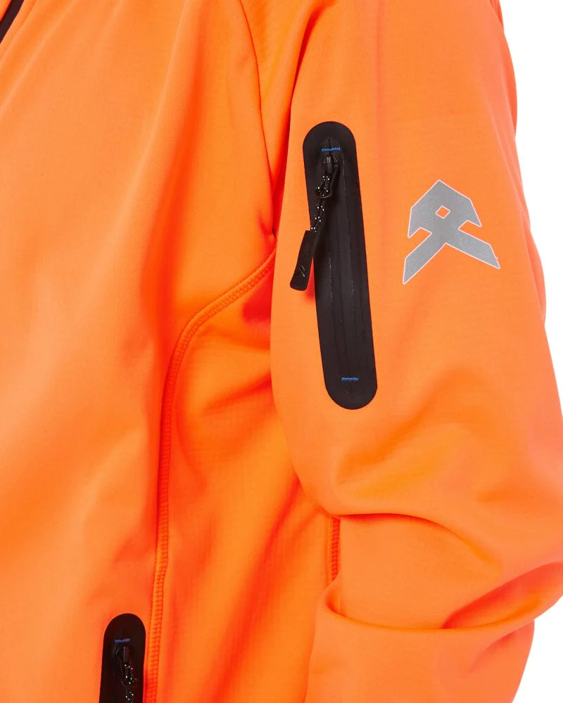 Tech Stretch Soft Shell Jacket - Hi Vis Orange - Image 6