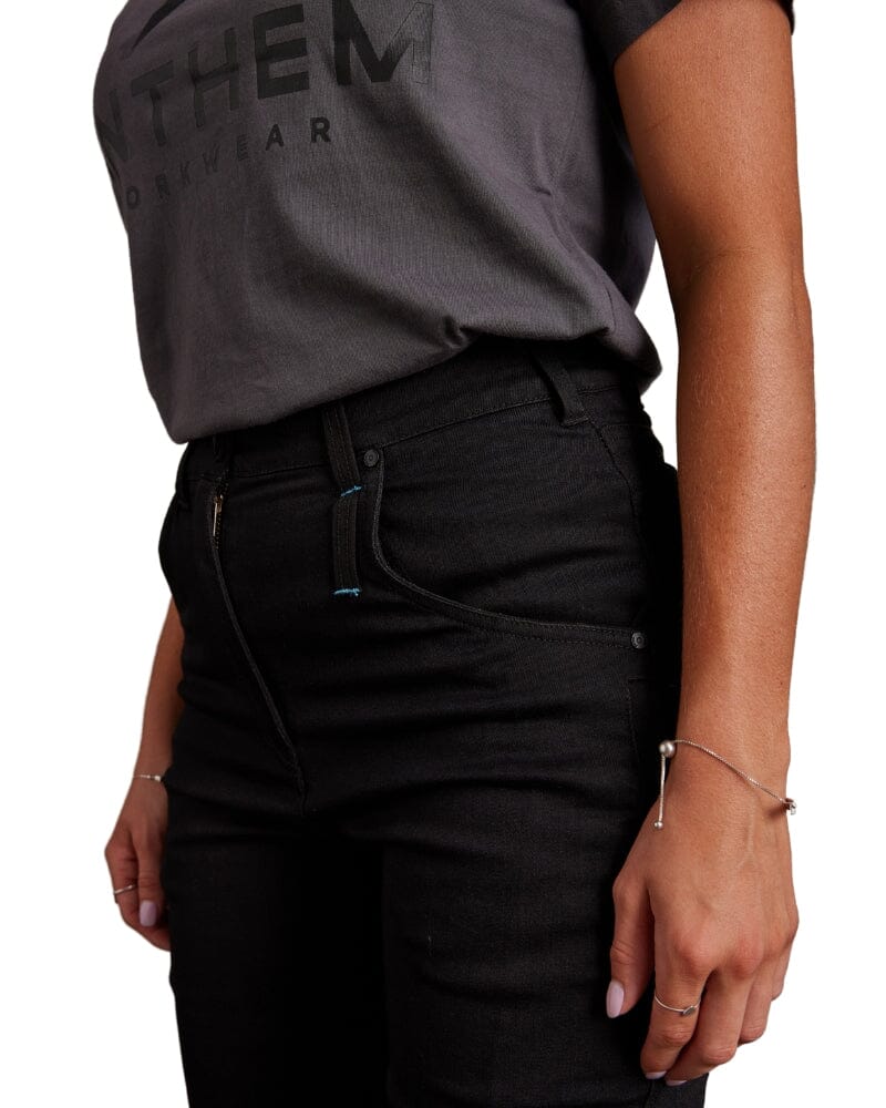 Womens Tech Stretch Denim - Black Wash - Image 2