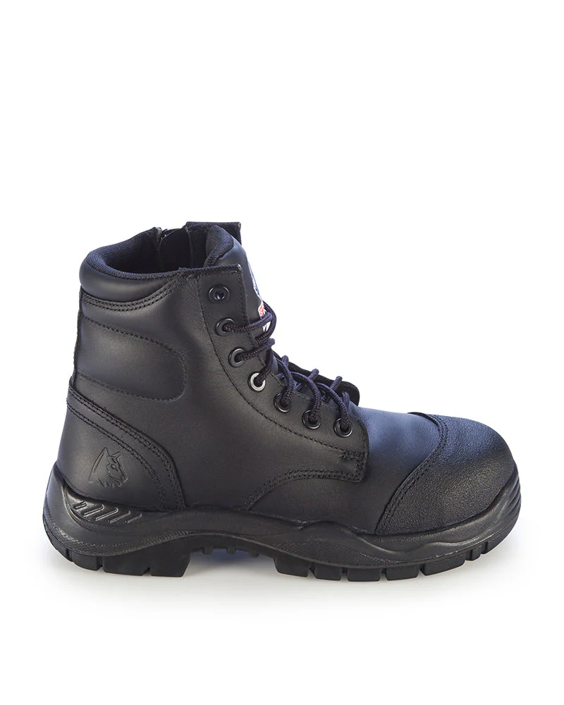 Argyle Composite Toe With Zip - Black - Image 4