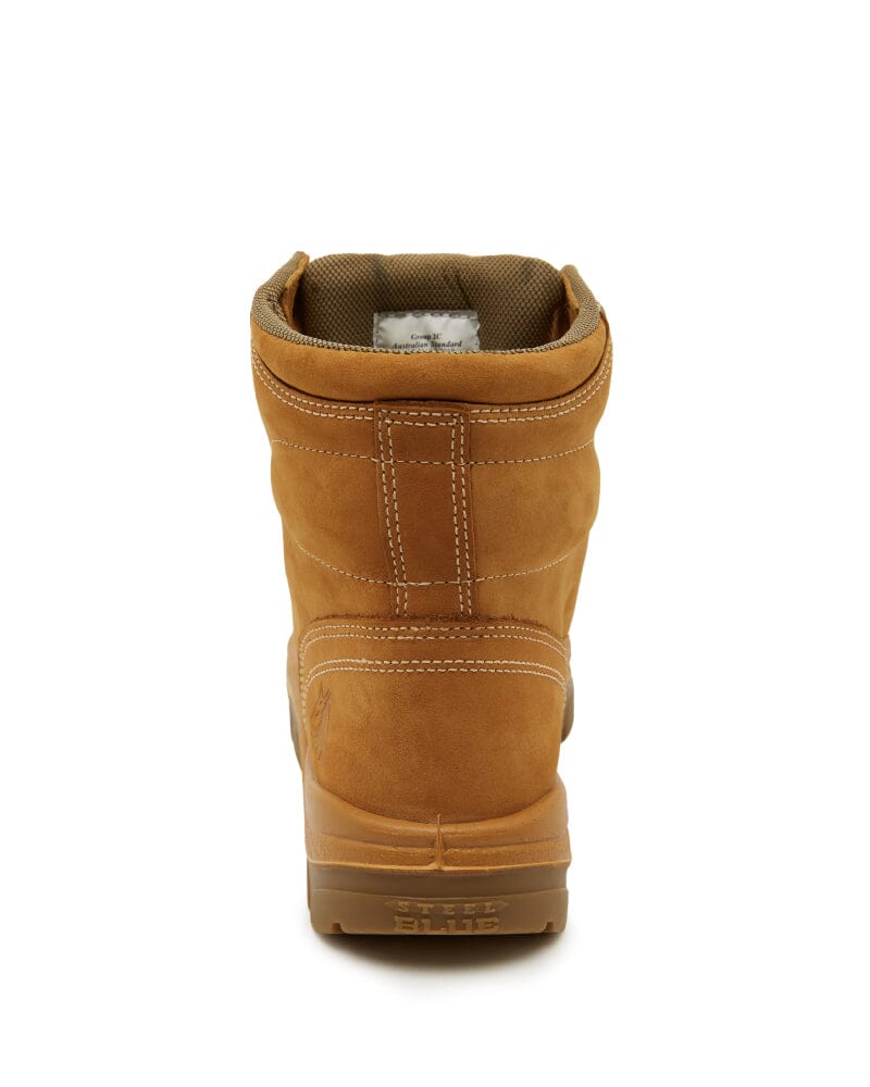 Argyle Lace Up Ankle Boot with Bump Cap - Wheat - Image 3