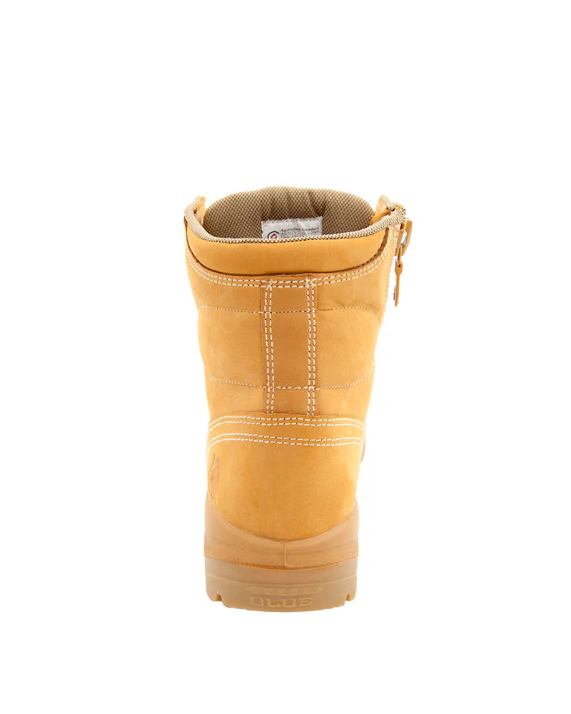 Argyle Lace Up Ankle Boot with Zip - Wheat - Image 3