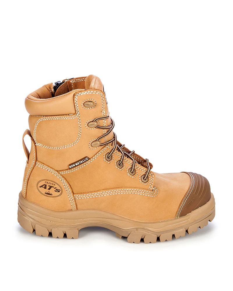 AT 45632z Composite Toe Zip Side Boot - Wheat - Image 4