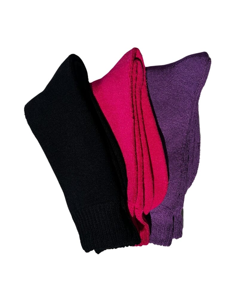 3 Yarn 3 Pack Socks - Black/Hot Pink/Purple - Image 2