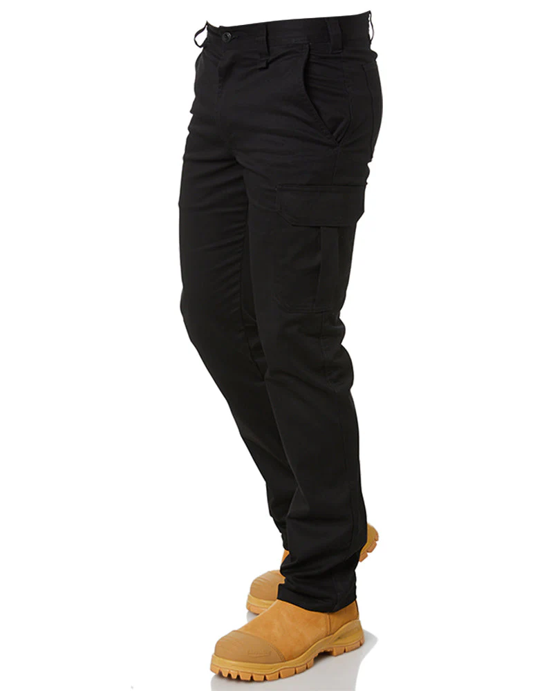 Basic Stretch Cargo Pant - Black - Image 3