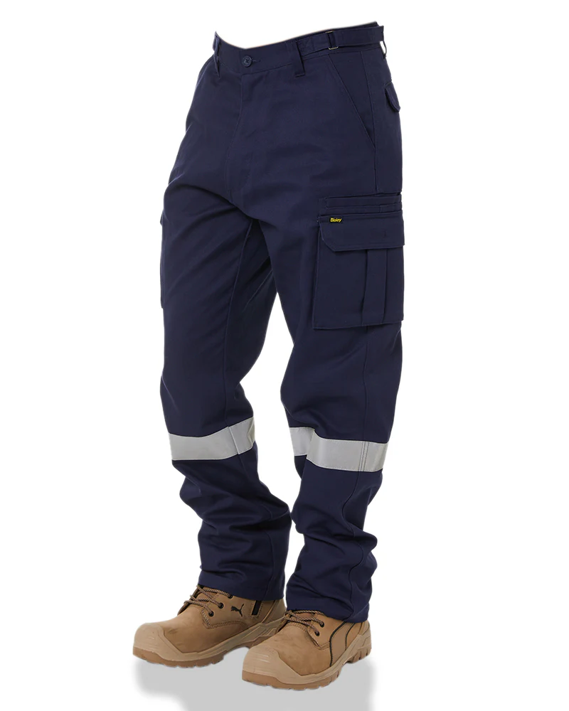 8 Pocket Cargo Pant with Tape - Navy - Image 3