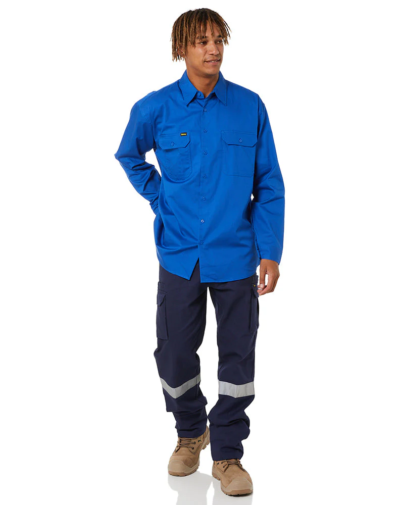 Cool Lightweight Drill Shirt LS - Royal - Image 2