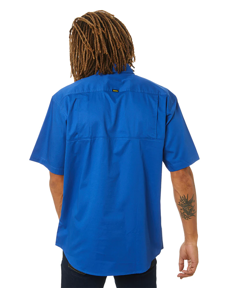 Cool Lightweight Drill Shirt SS - Royal - Image 4