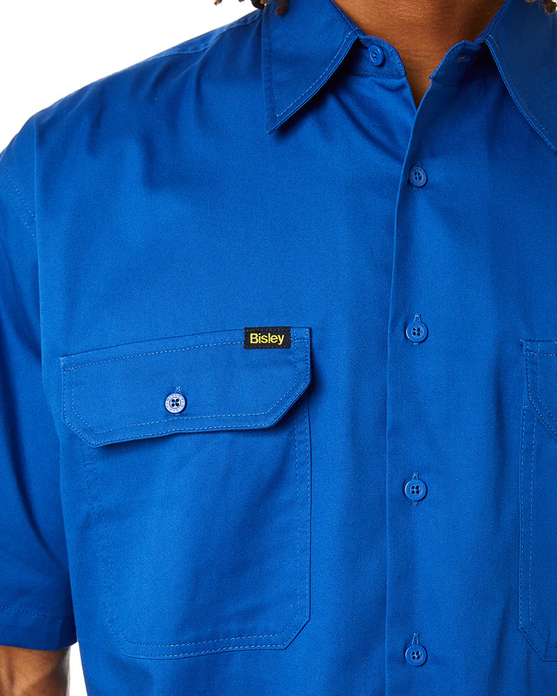 Cool Lightweight Drill Shirt SS - Royal - Image 5
