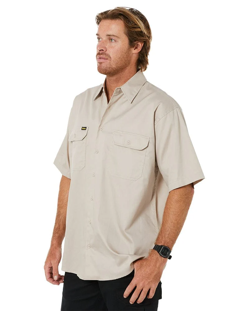 Cool Lightweight Drill Shirt SS - Sand - Image 3