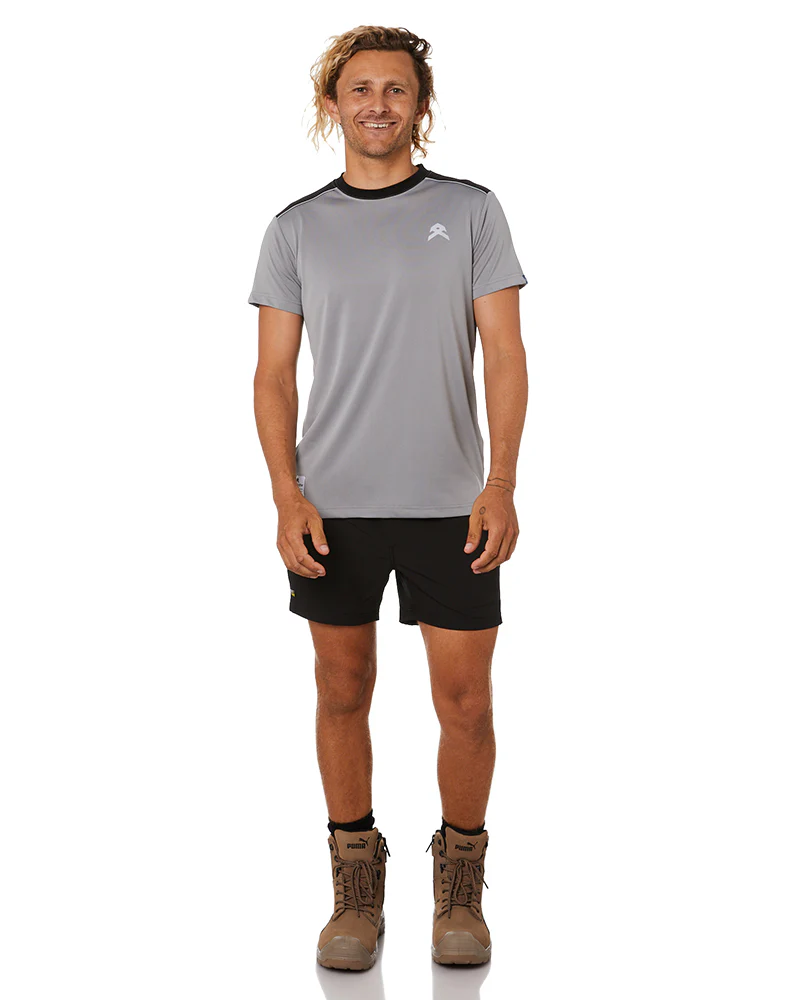 Flex and Move 4-Way Stretch Elastic Waist Short - Black - Image 2