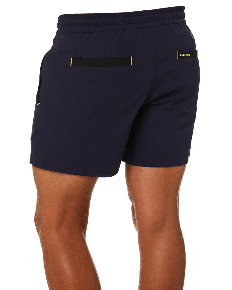 Flex and Move 4-Way Stretch Elastic Waist Short - Navy - Image 4