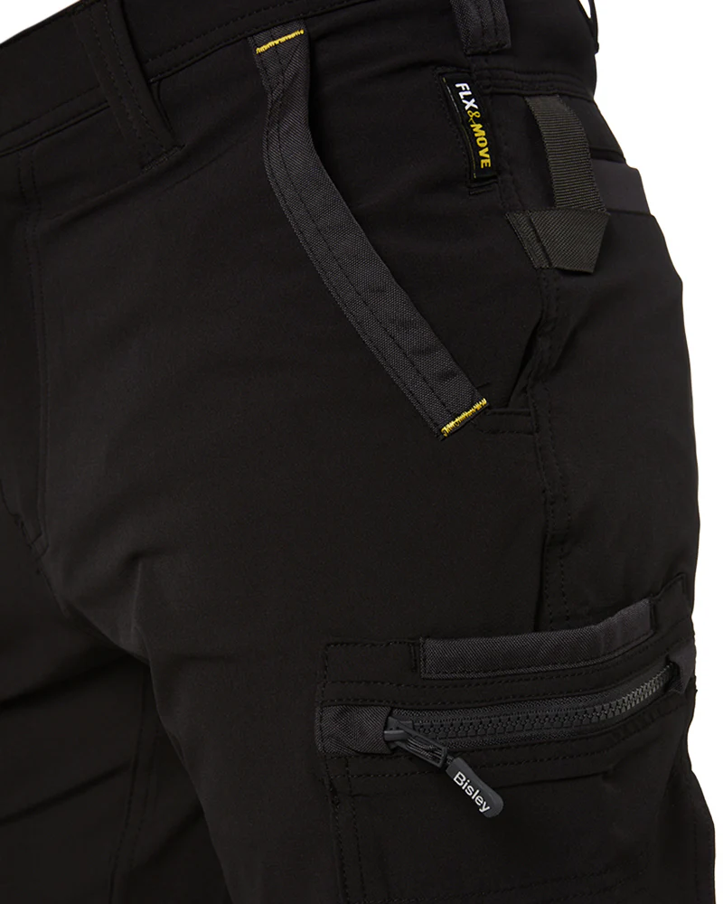 Flex and Move 4-Way Stretch Zip Cargo Short - Black - Image 6