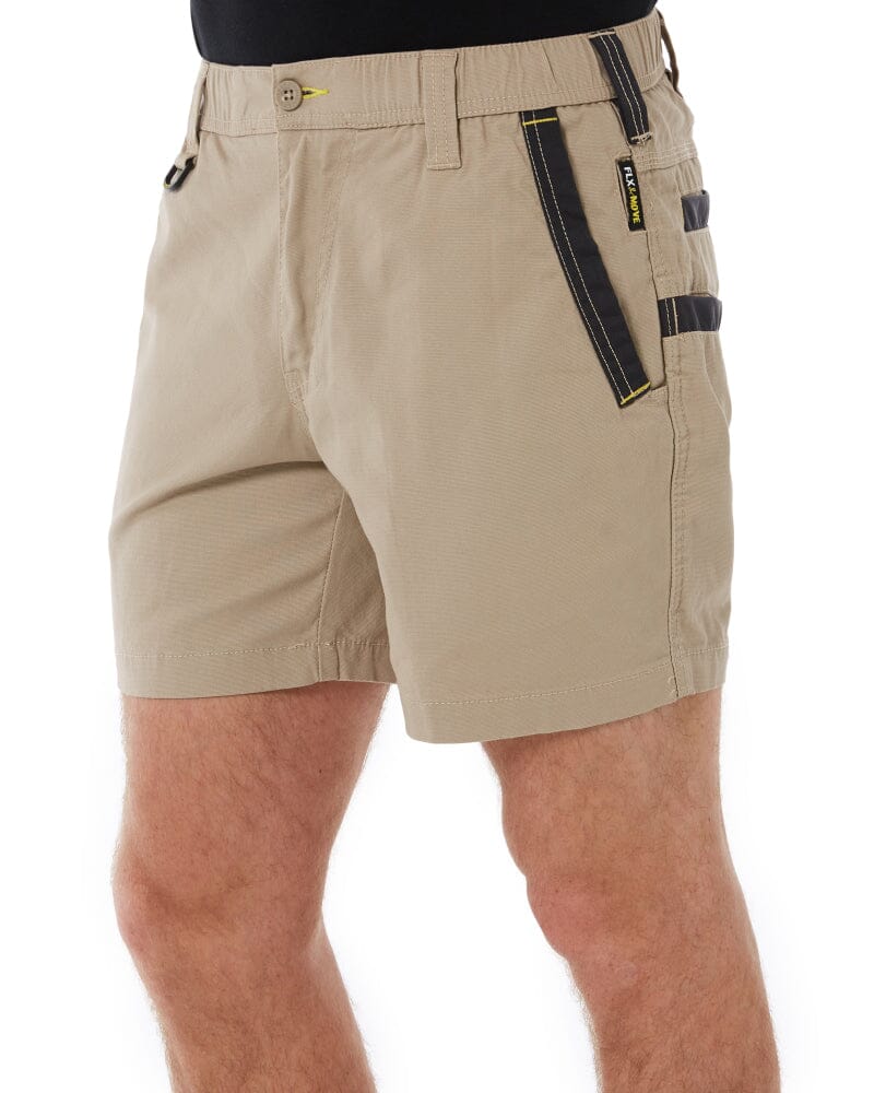 Flex and Move Elastic Waist Stretch Short Shorts - Stone - Image 3