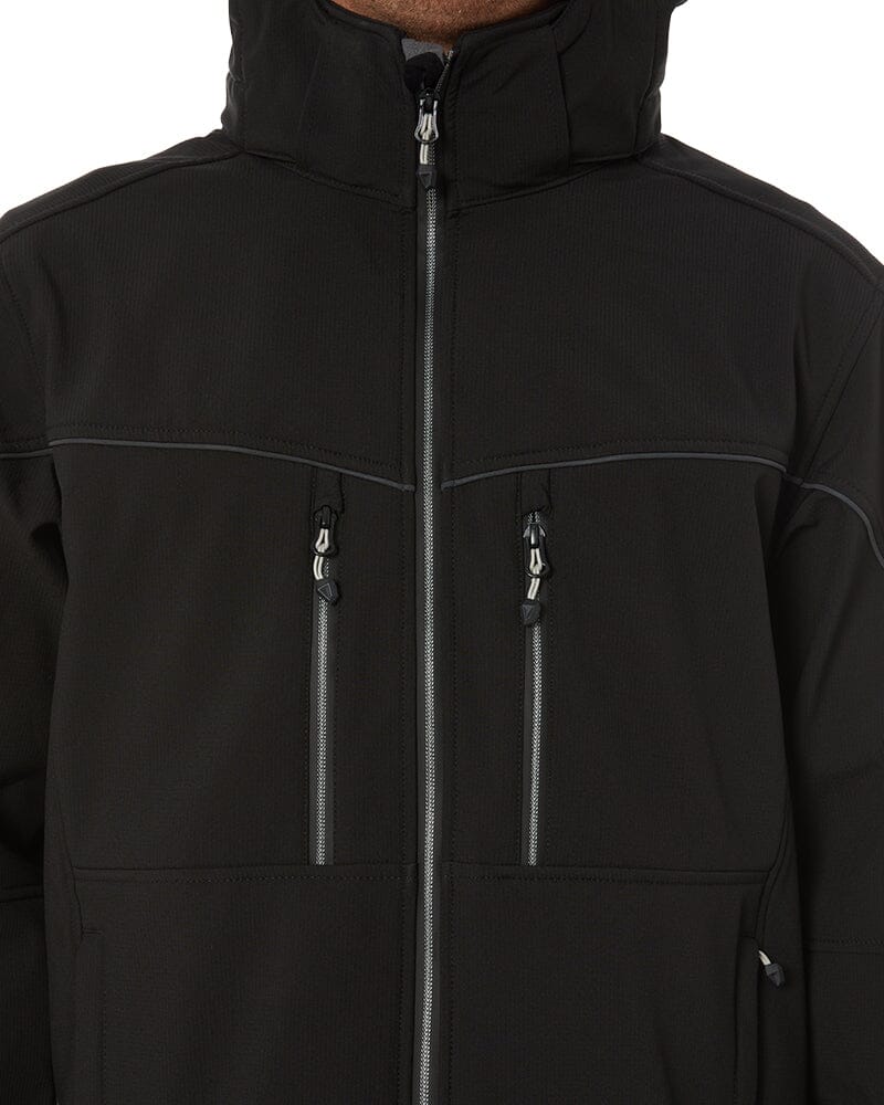 Flex and Move Hooded Soft Shell Jacket - Black - Image 7
