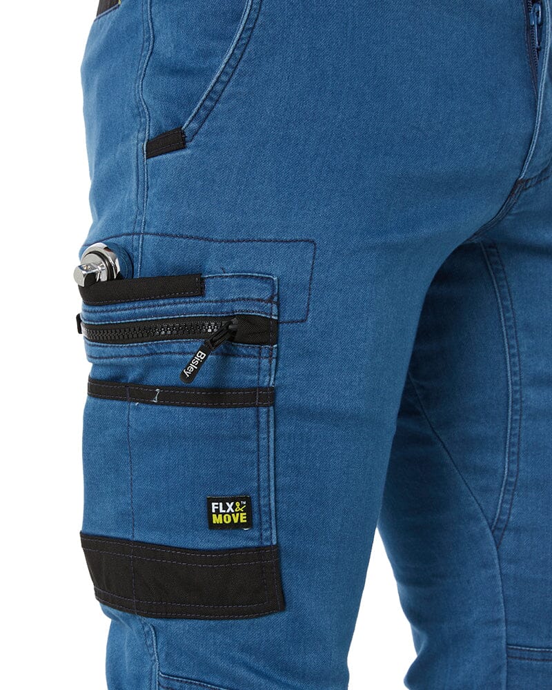 Flex and Move Stretch Denim Cargo Cuffed Pants - Light Denim - Image 10