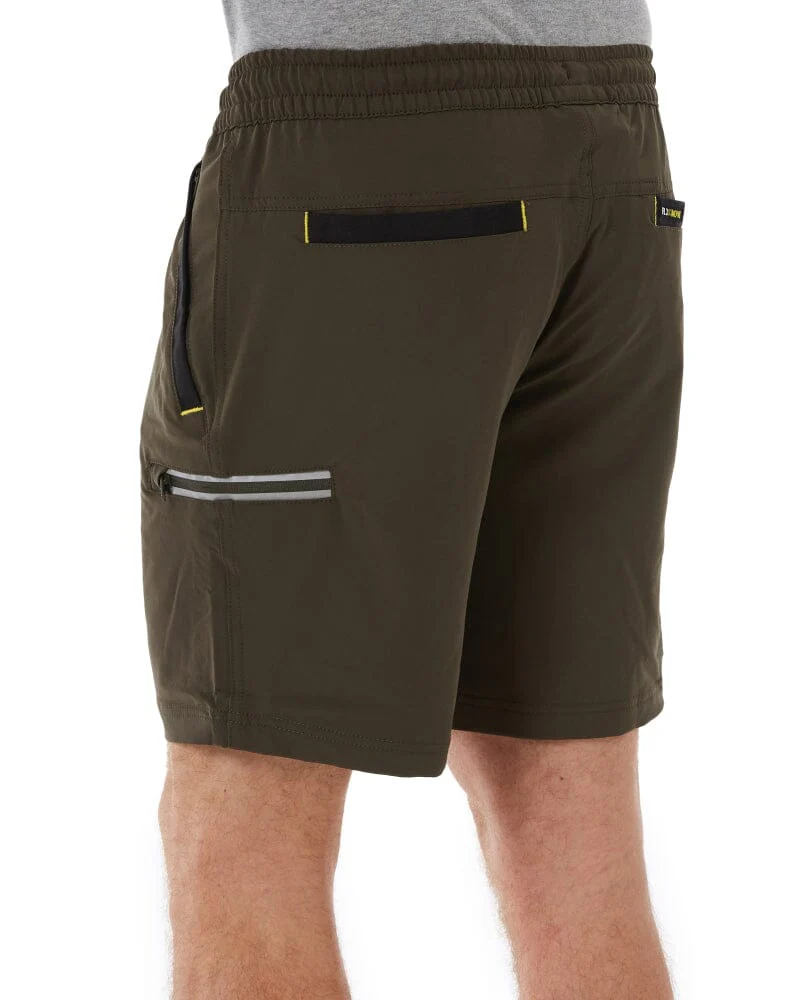 Flex and Move Tradie 4 Way Stretch Elastic Waist Cargo Short - Green - Image 4
