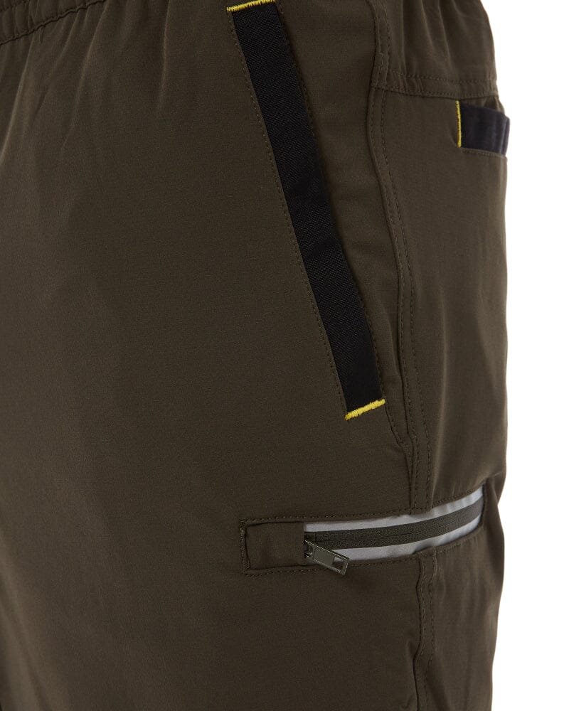 Flex and Move Tradie 4 Way Stretch Elastic Waist Cargo Short - Green - Image 7