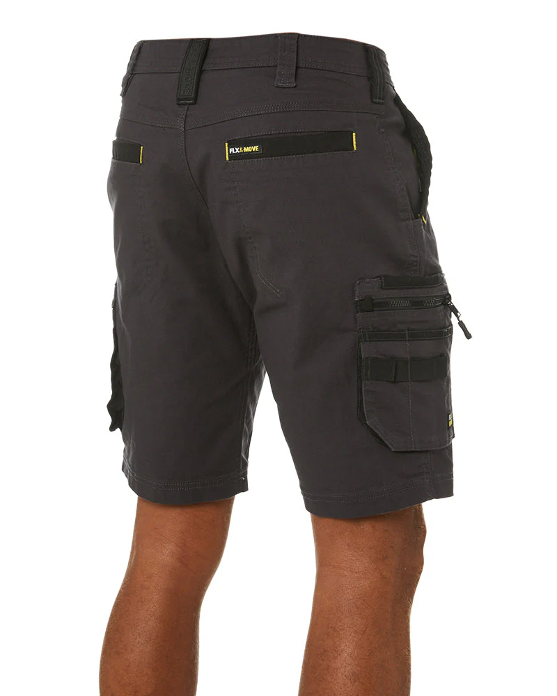 Flex and Move Stretch Canvas Utility Zip Cargo Short - Charcoal - Image 5