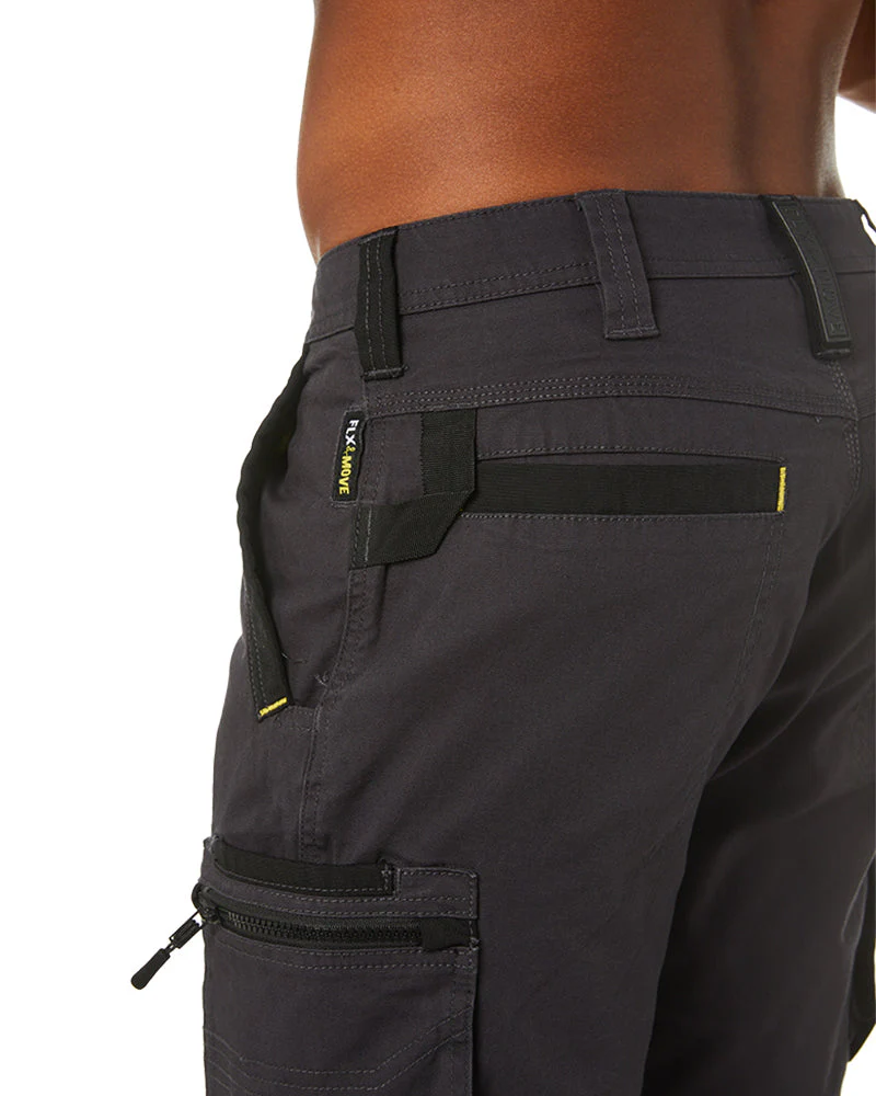 Flex and Move Stretch Canvas Utility Zip Cargo Short - Charcoal - Image 8