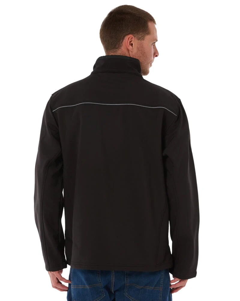 Mens Soft Shell Jacket - Black - Image 4
