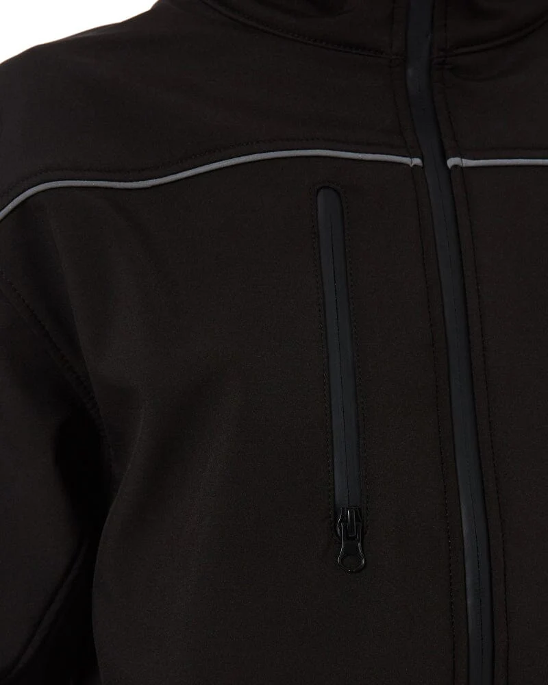 Mens Soft Shell Jacket - Black - Image 5