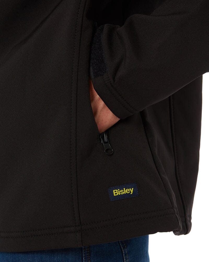 Mens Soft Shell Jacket - Black - Image 6