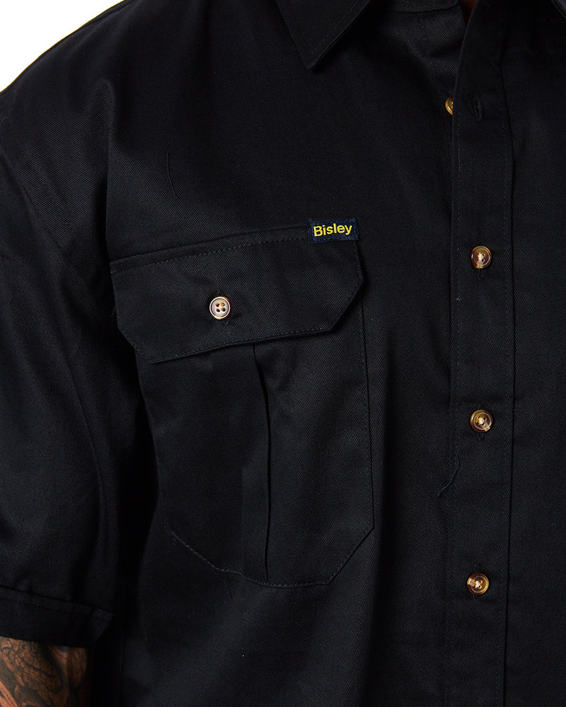 Original Cotton Drill SS Shirt - Black - Image 5