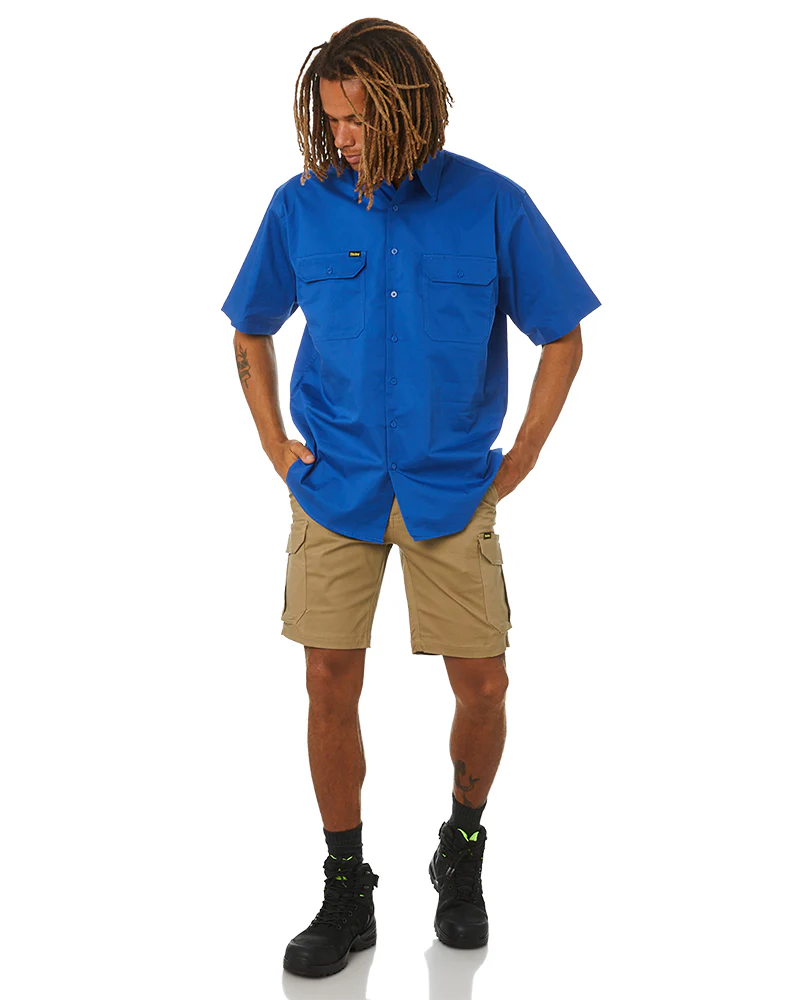 Stretch Cotton Cargo Short - Khaki - Image 2