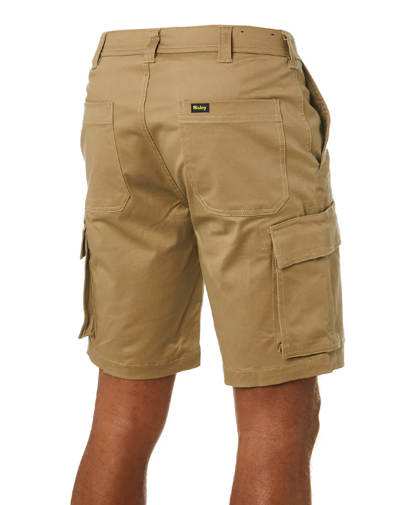 Stretch Cotton Cargo Short - Khaki - Image 5