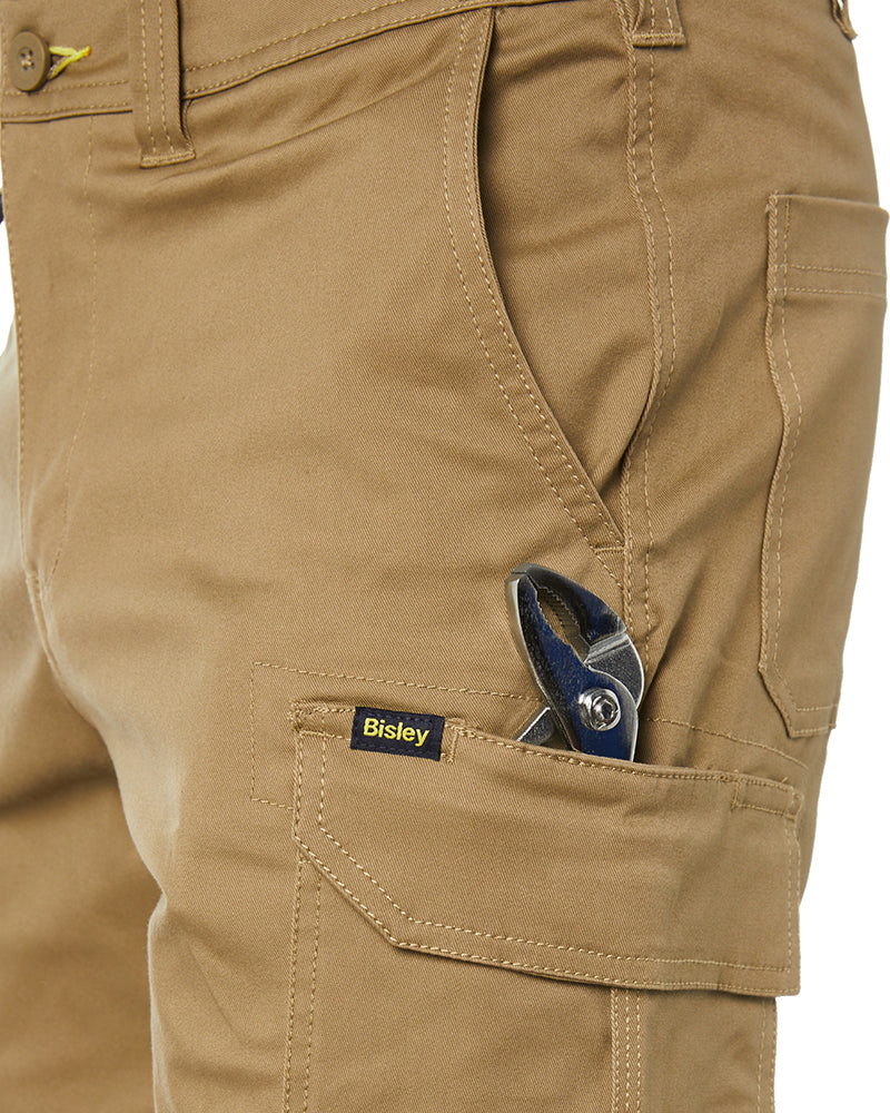Stretch Cotton Cargo Short - Khaki - Image 6