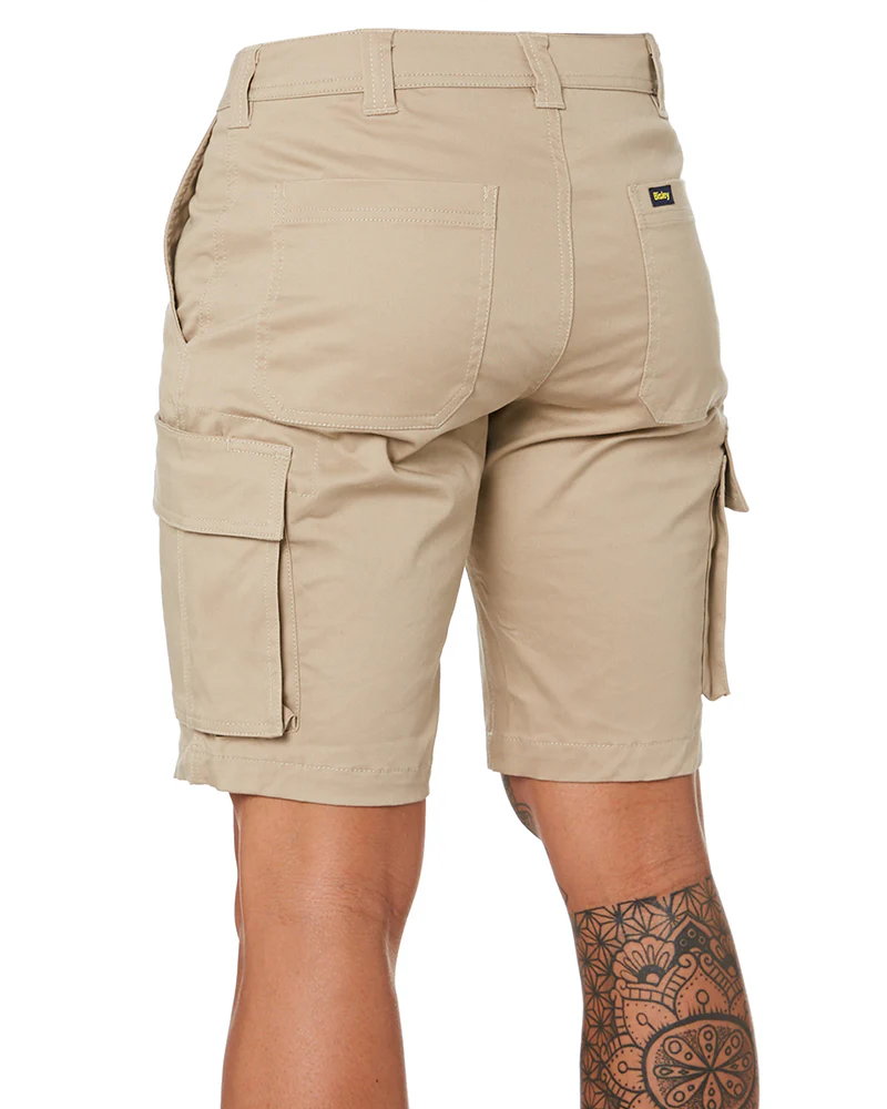 Stretch Cotton Cargo Short - Stone - Image 3