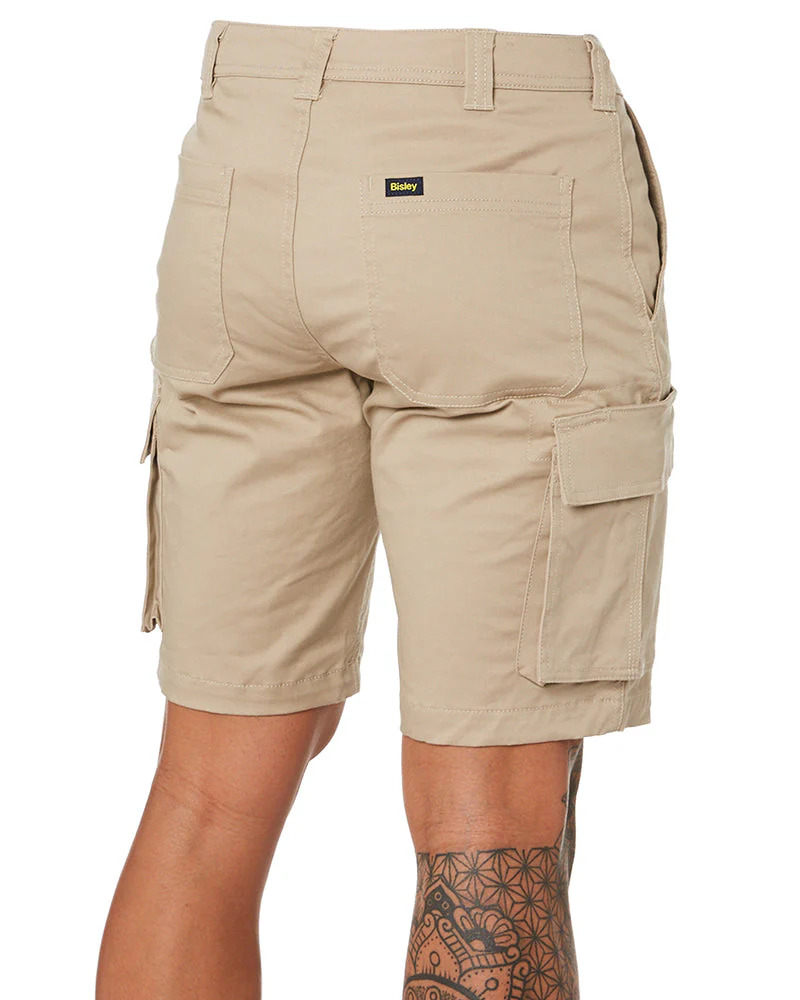 Stretch Cotton Cargo Short - Stone - Image 4