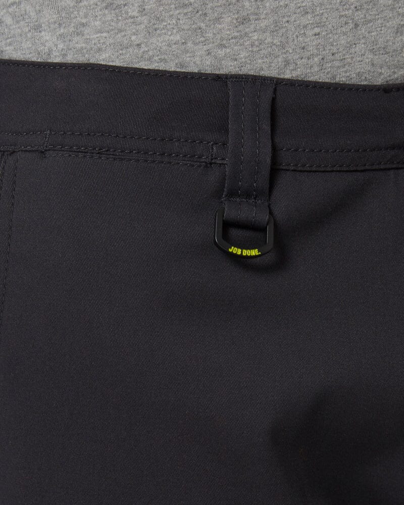 Stretch Cotton Drill Cargo Cuffed Pants - Charcoal - Image 7