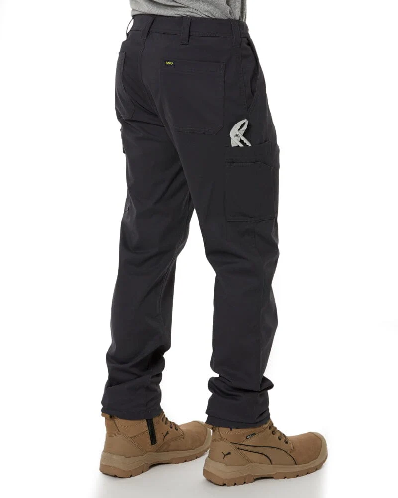 Stretch Cotton Drill Cargo Pants - Charcoal - Image 5