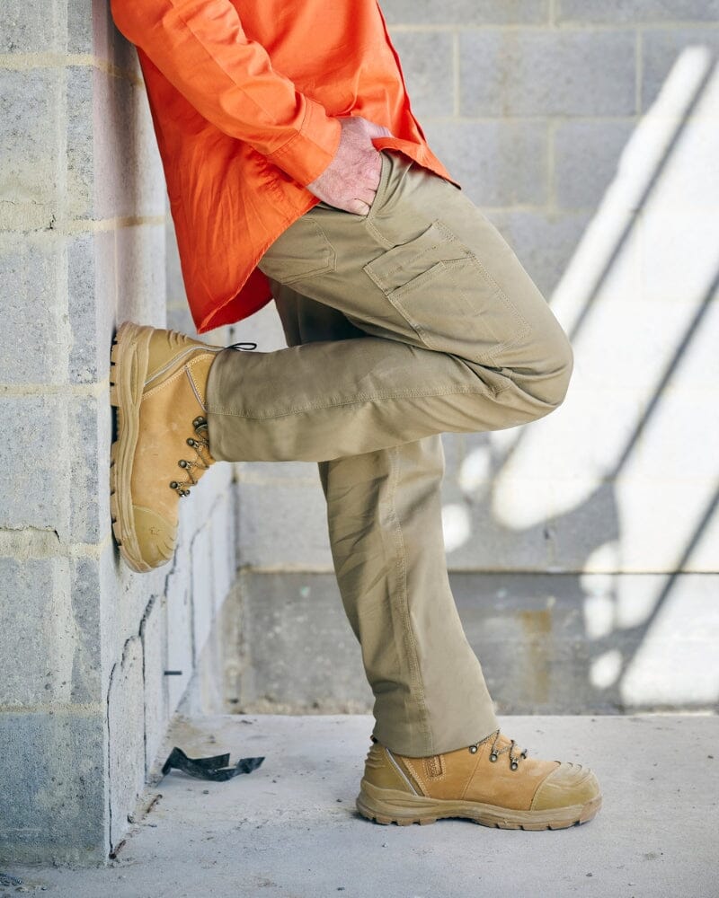 Stretch Cotton Drill Elastic Waist Cargo Pant - Khaki - Image 10