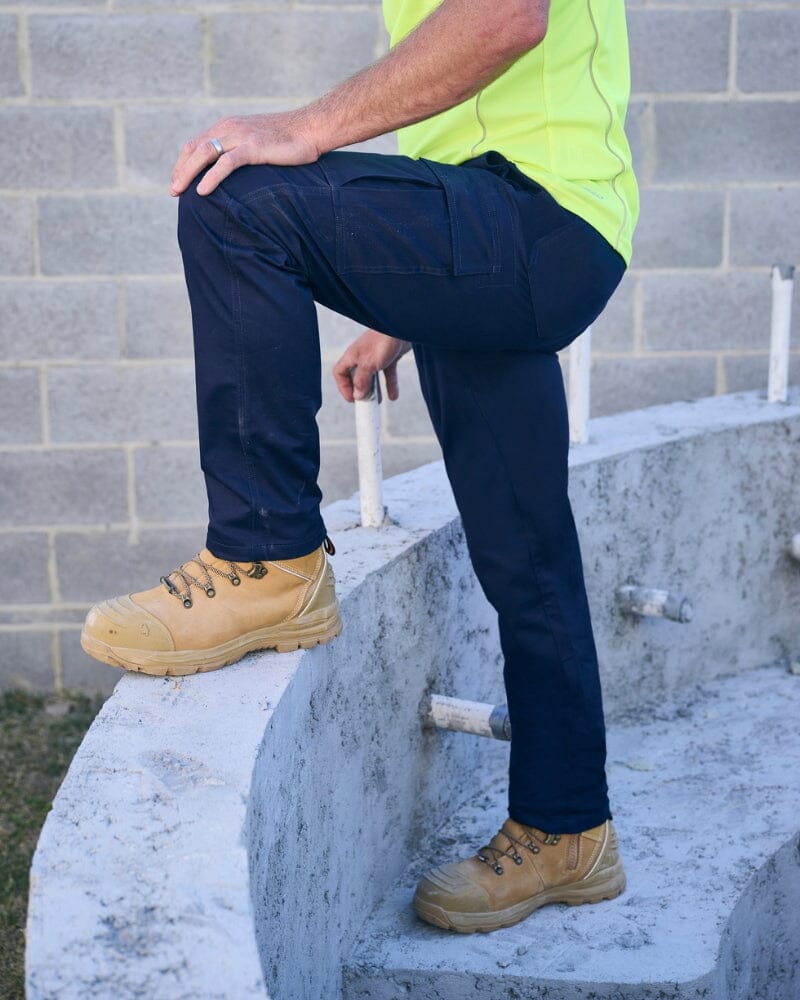 Stretch Cotton Drill Elastic Waist Cargo Pant - Navy - Image 9