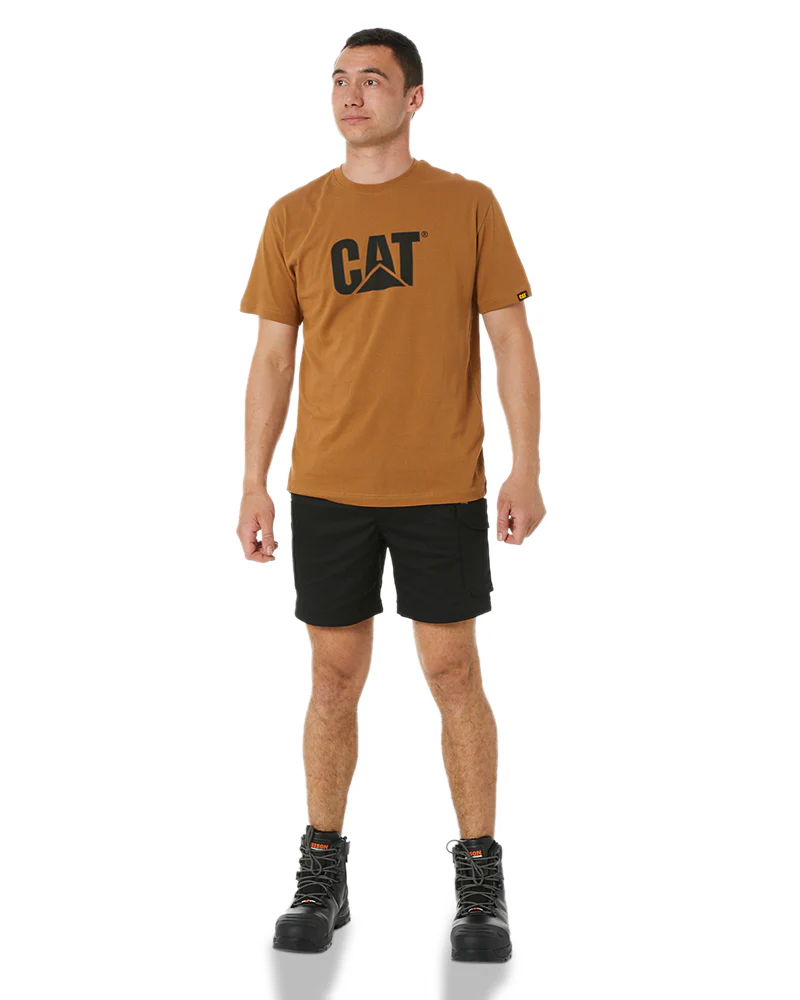 Stretch Cotton Elastic Waist Cargo Short - Black - Image 2