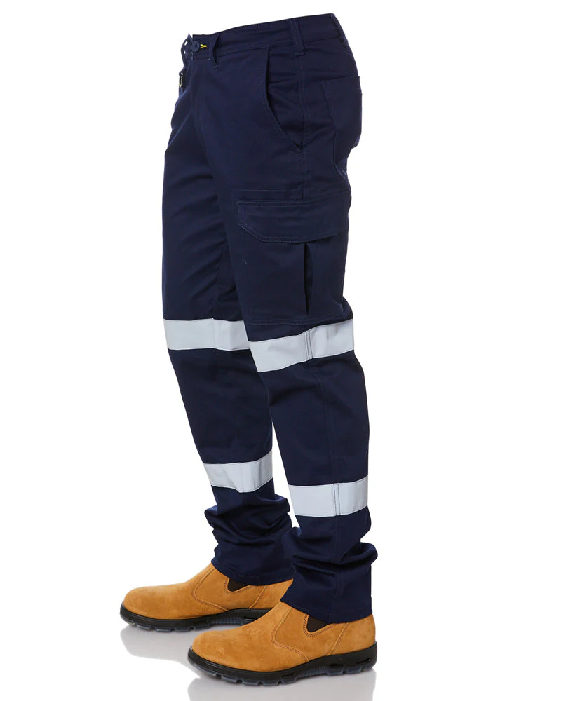 Taped Biomotion Stretch Cotton Drill Cargo Pants - Navy - Image 3