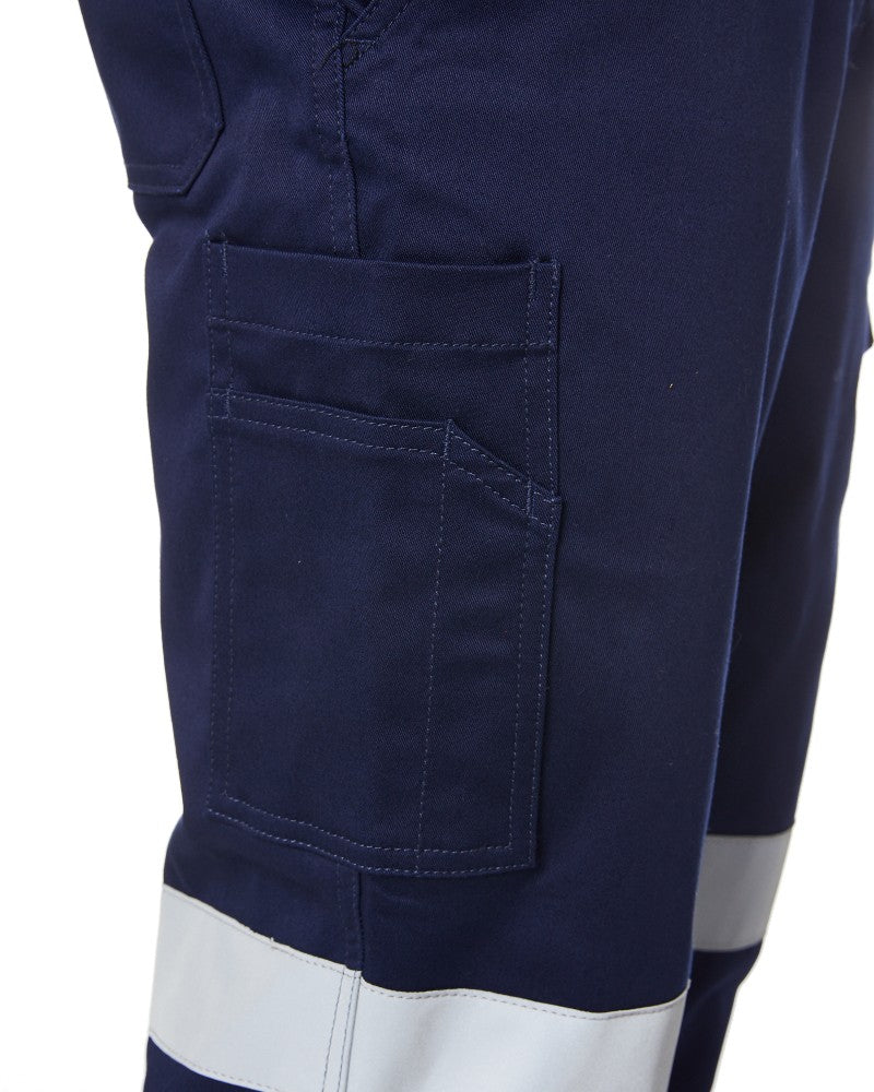 Taped Biomotion Stretch Cotton Drill Cargo Pants - Navy - Image 6