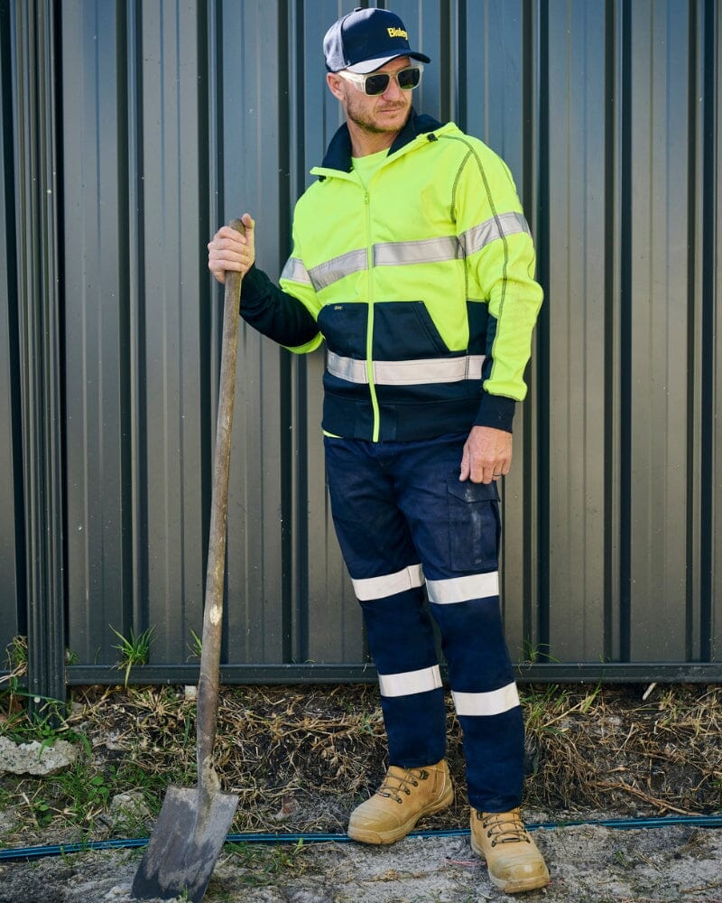 Taped Biomotion Stretch Cotton Drill Elastic Waist Cargo Work Pant - Navy - Image 10