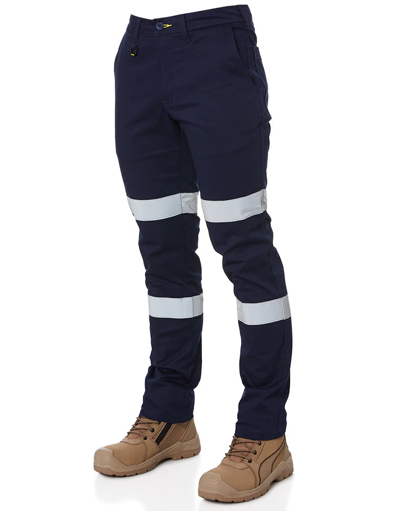 Taped Biomotion Stretch Cotton Drill Work Pants - Navy - Image 3