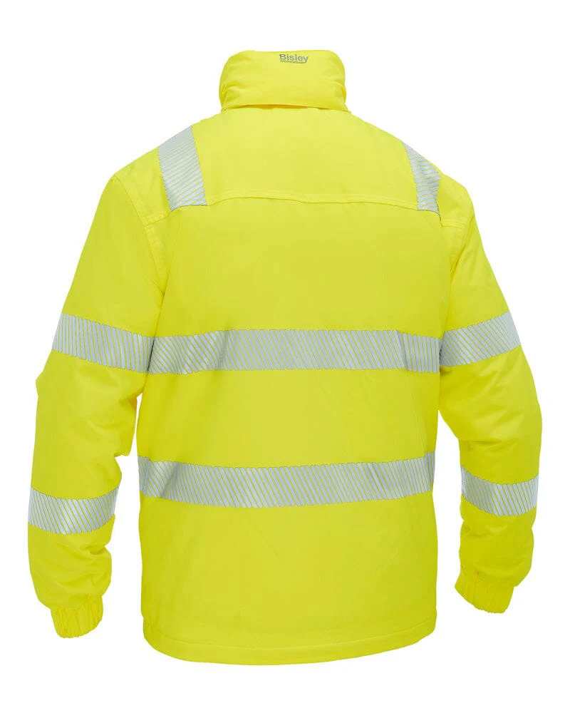 Taped Hi Vis Heated Jacket - Yellow - Image 3