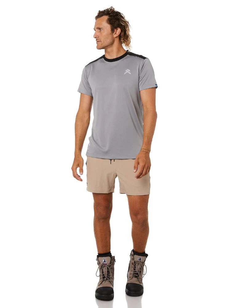 Tradies Flex And Move 4-Way Stretch Elastic Short 4 Value Pack - Stone - Image 3