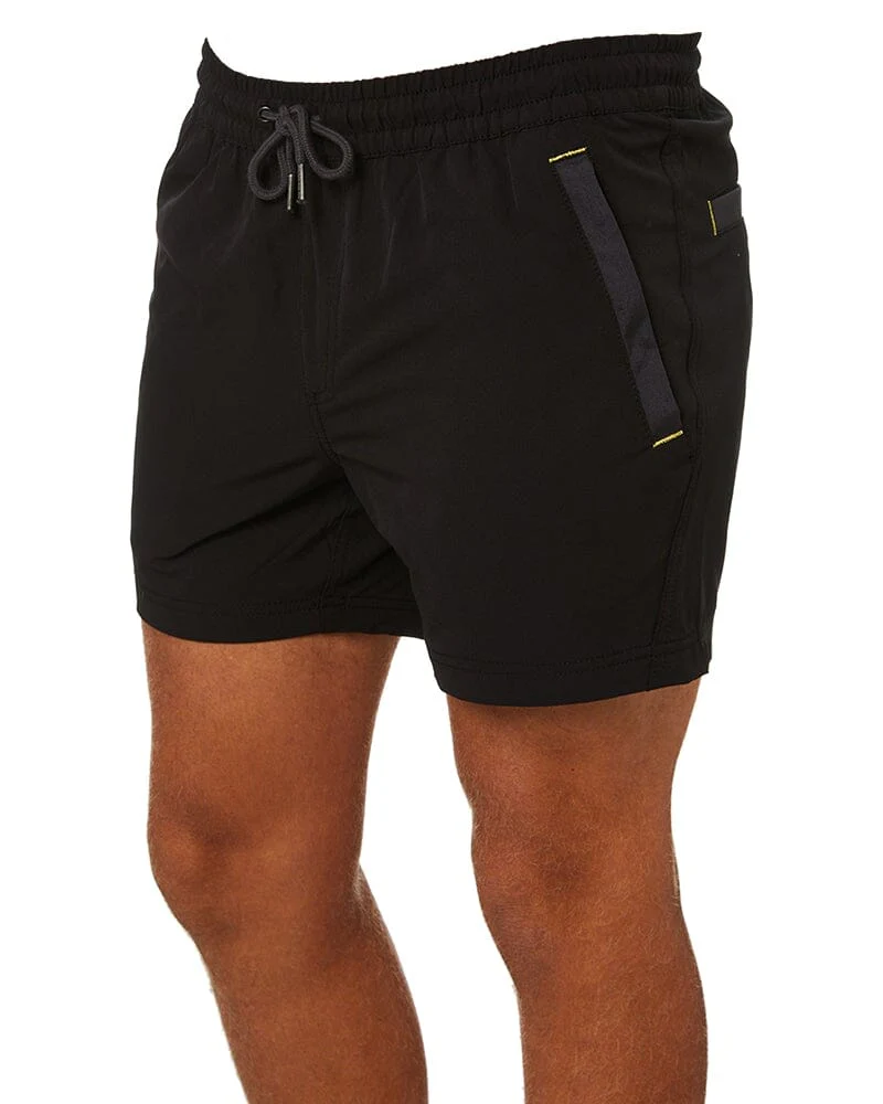 Tradies Flex And Move 4-Way Stretch Elastic Short Value Twin Pack - Black - Image 4