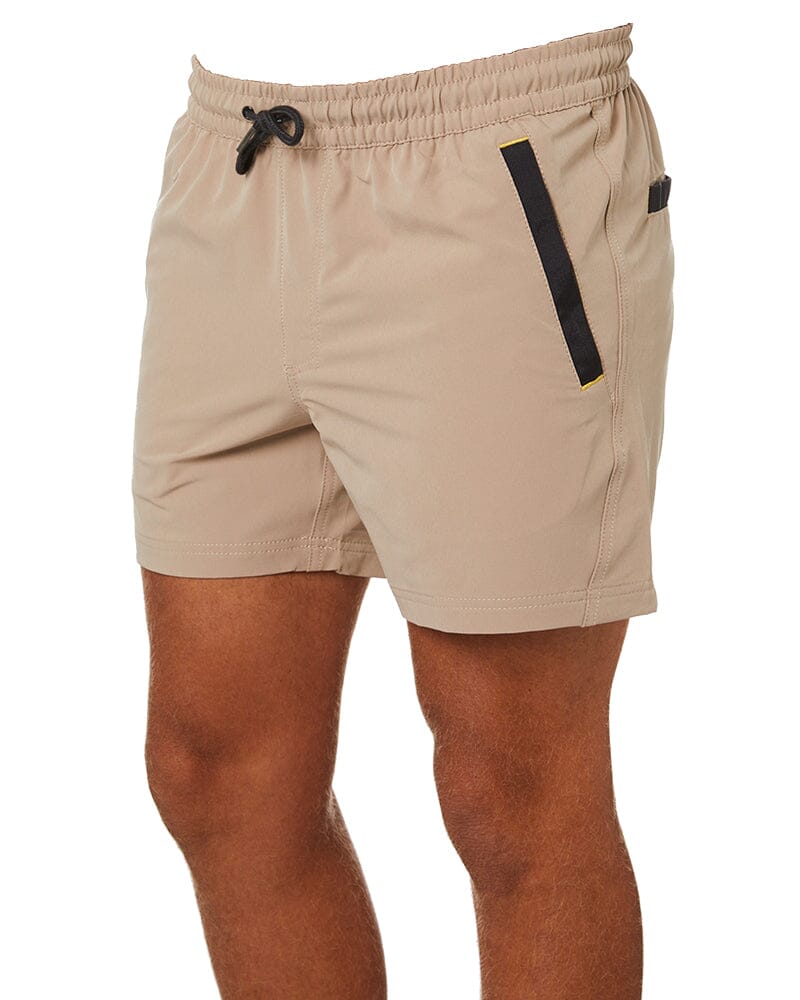 Tradies Flex And Move 4-Way Stretch Elastic Short Value Twin Pack - Stone - Image 4